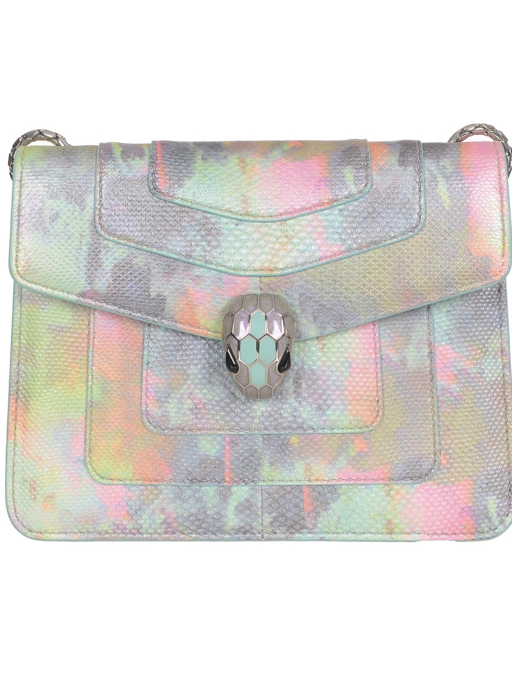 ♥️Bvlgari Small Serpenti Iridescent Pastel Shoulder Bag with Snake-Head Clasp♥️